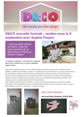 D&amp;CO<br /><br />Ameublement complète chambre d'enfant<br />émission de mars 2016 par Mon Petit Meuble.